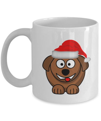 Dog With Santa Hat Mug - Omtheo Gifts