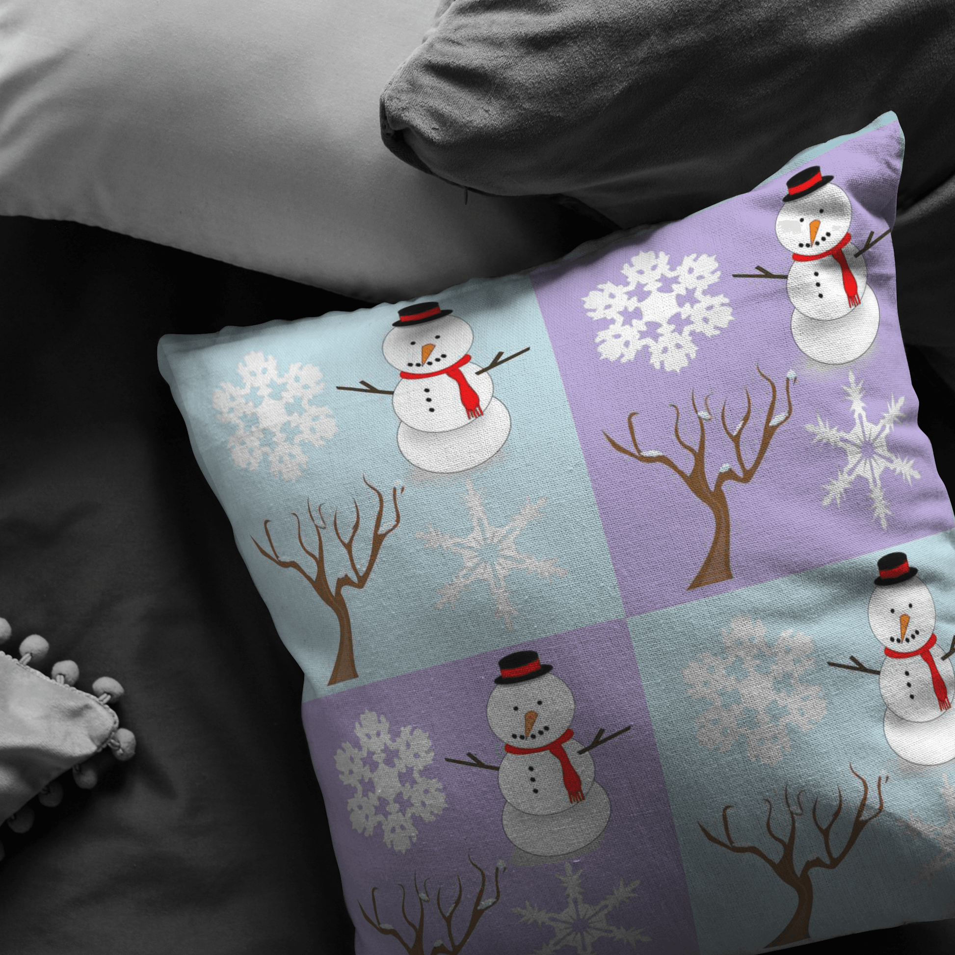 Pop Art Winter Broadcloth Pillow - Giftagic