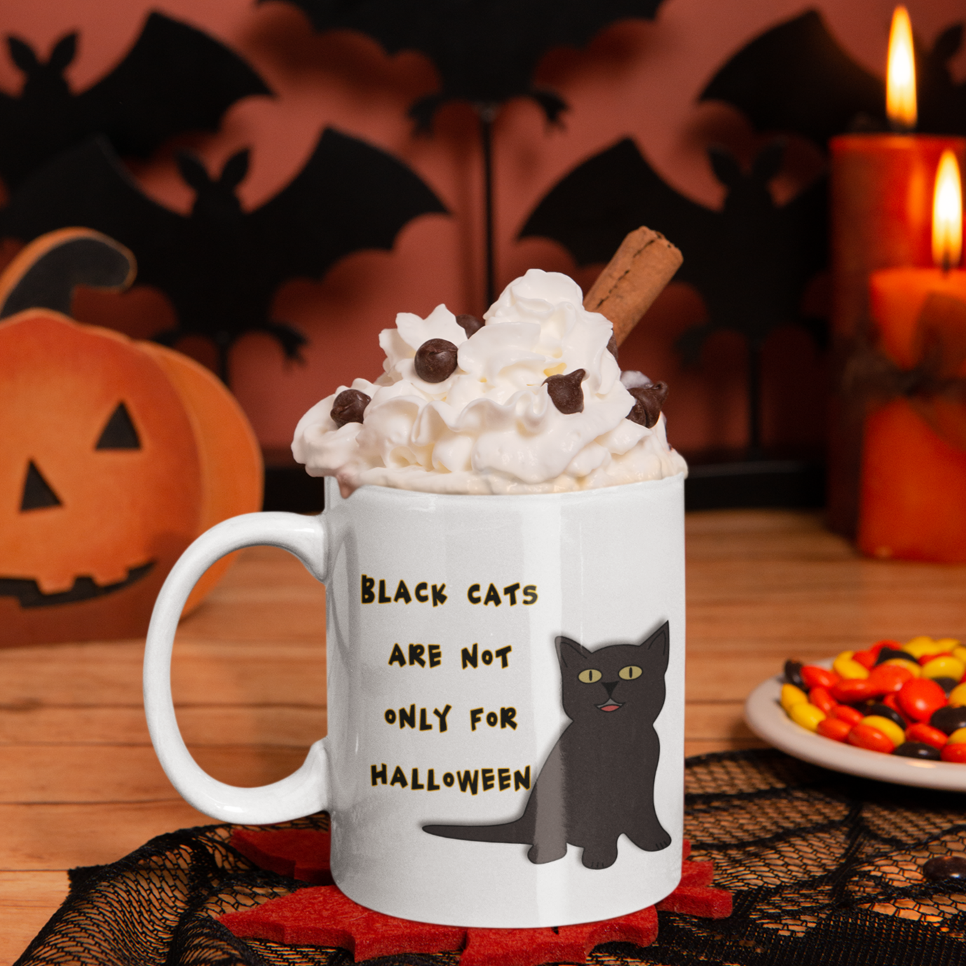 Black Cats Are Not Only For Halloween Mug