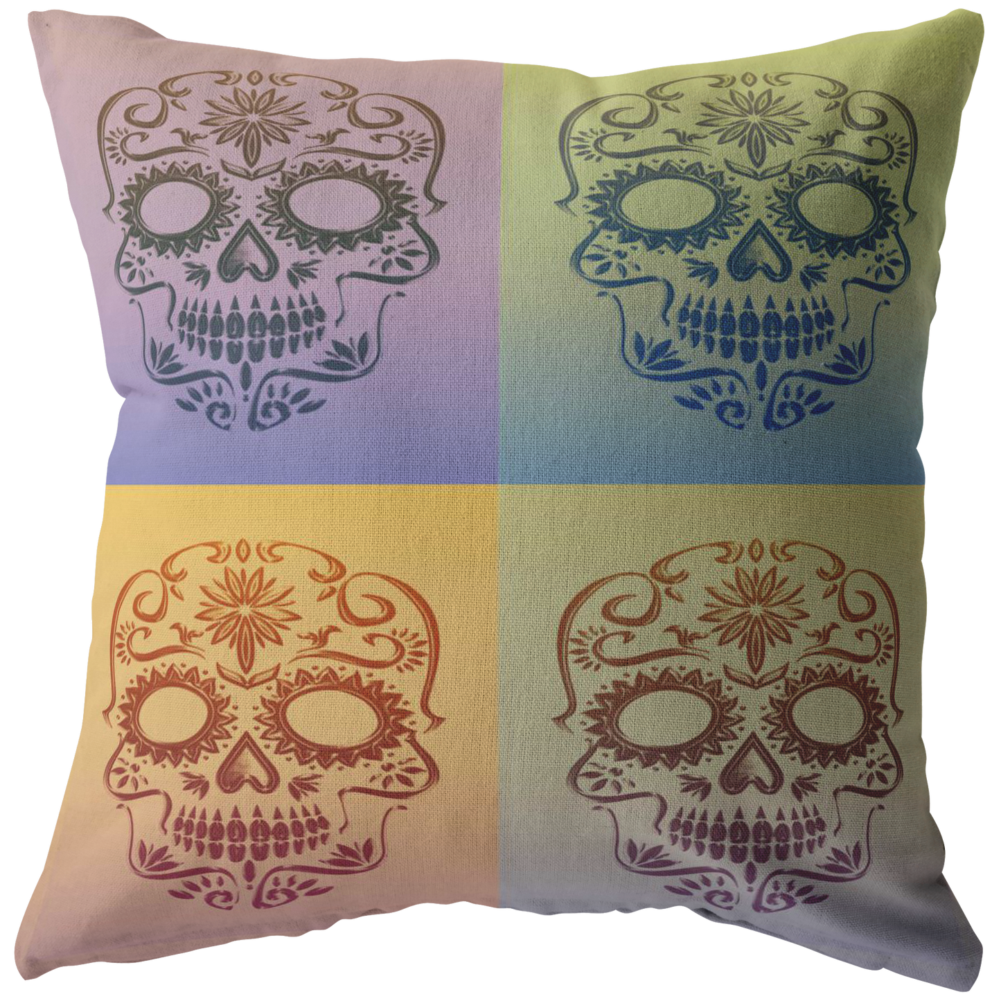 Sugar Skull Pop Art Pillow - Omtheo Gifts