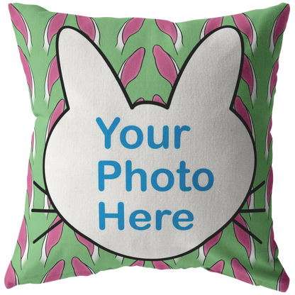 Personalized Bunny Photo Pillow