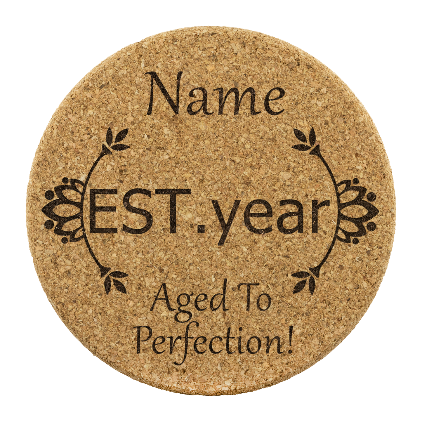 Personalized Name Cork Coasters - Set Of 4 - Omtheo Gifts