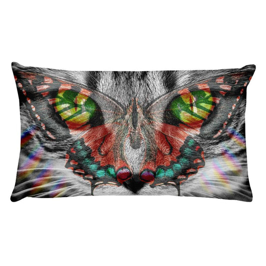 Cat Face Rectangular Throw Pillow - Omtheo Gifts