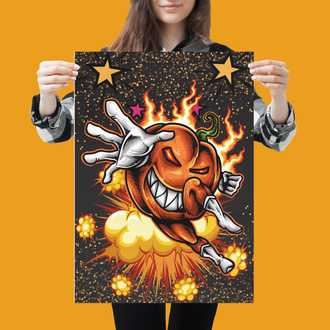 Pumpkin Super Hero Poster