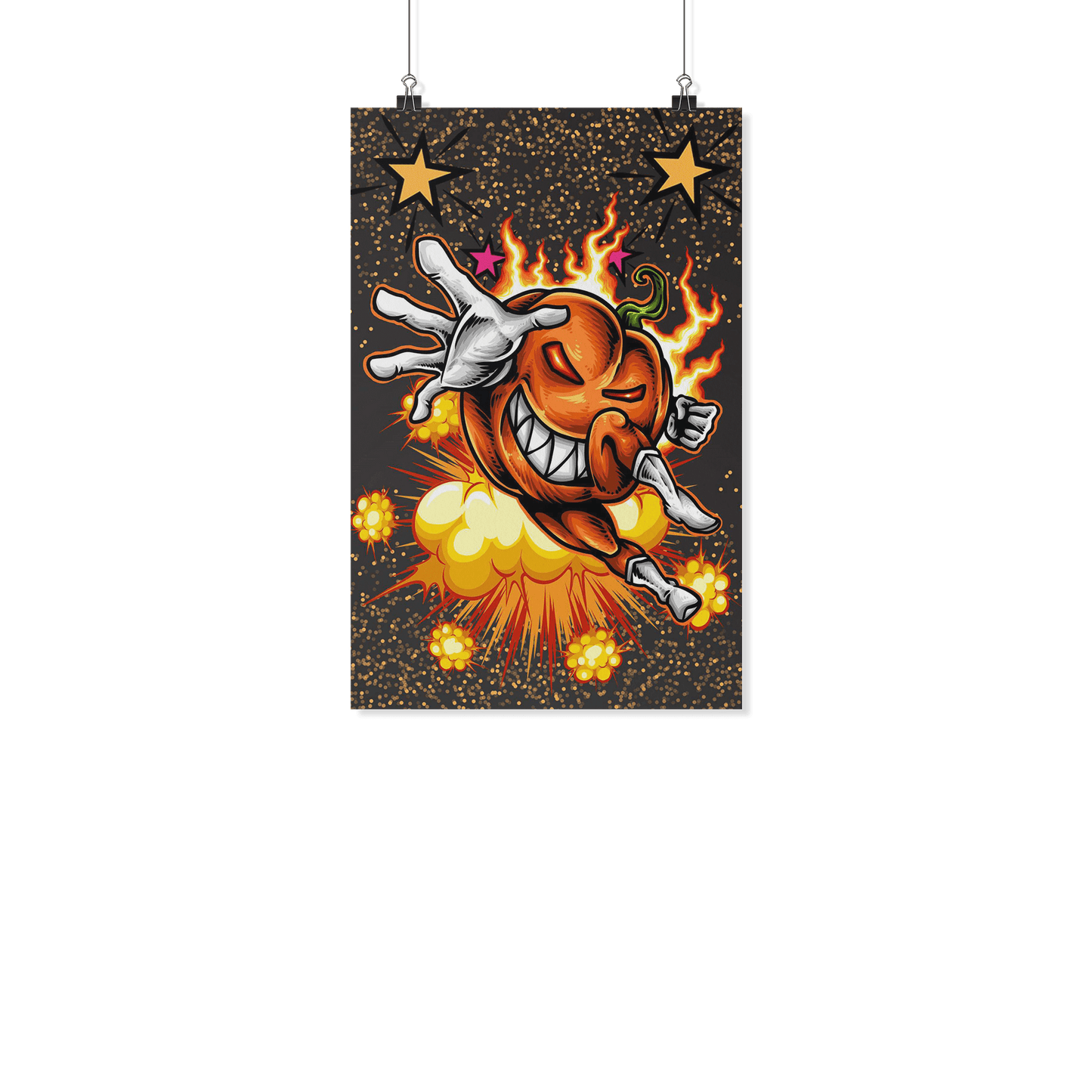 Pumpkin Super Hero Poster - Omtheo Gifts