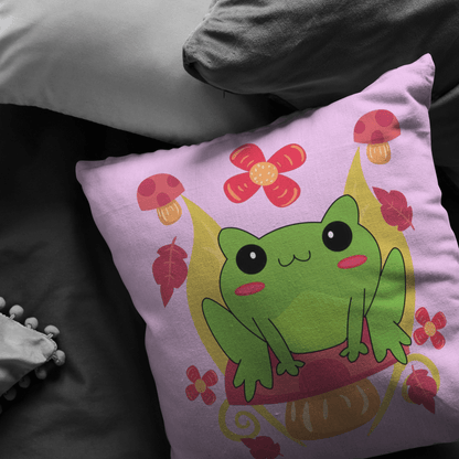 Cute Kawaii Woodland Frog Fall Pillow - Giftagic