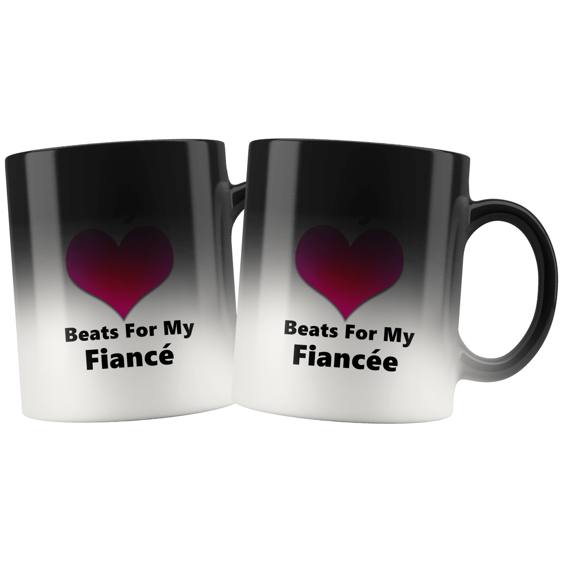 Fiancé and Fiancée Matching Magic Mug Set - Giftagic