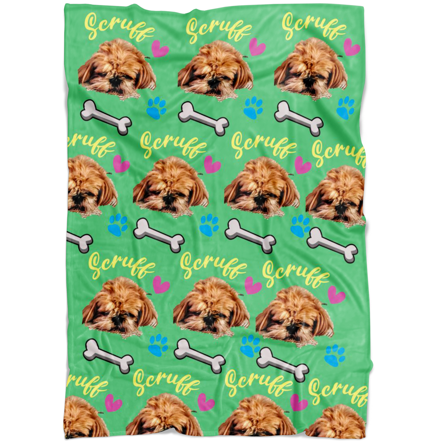 Custom Pet Photo Fleece Blanket