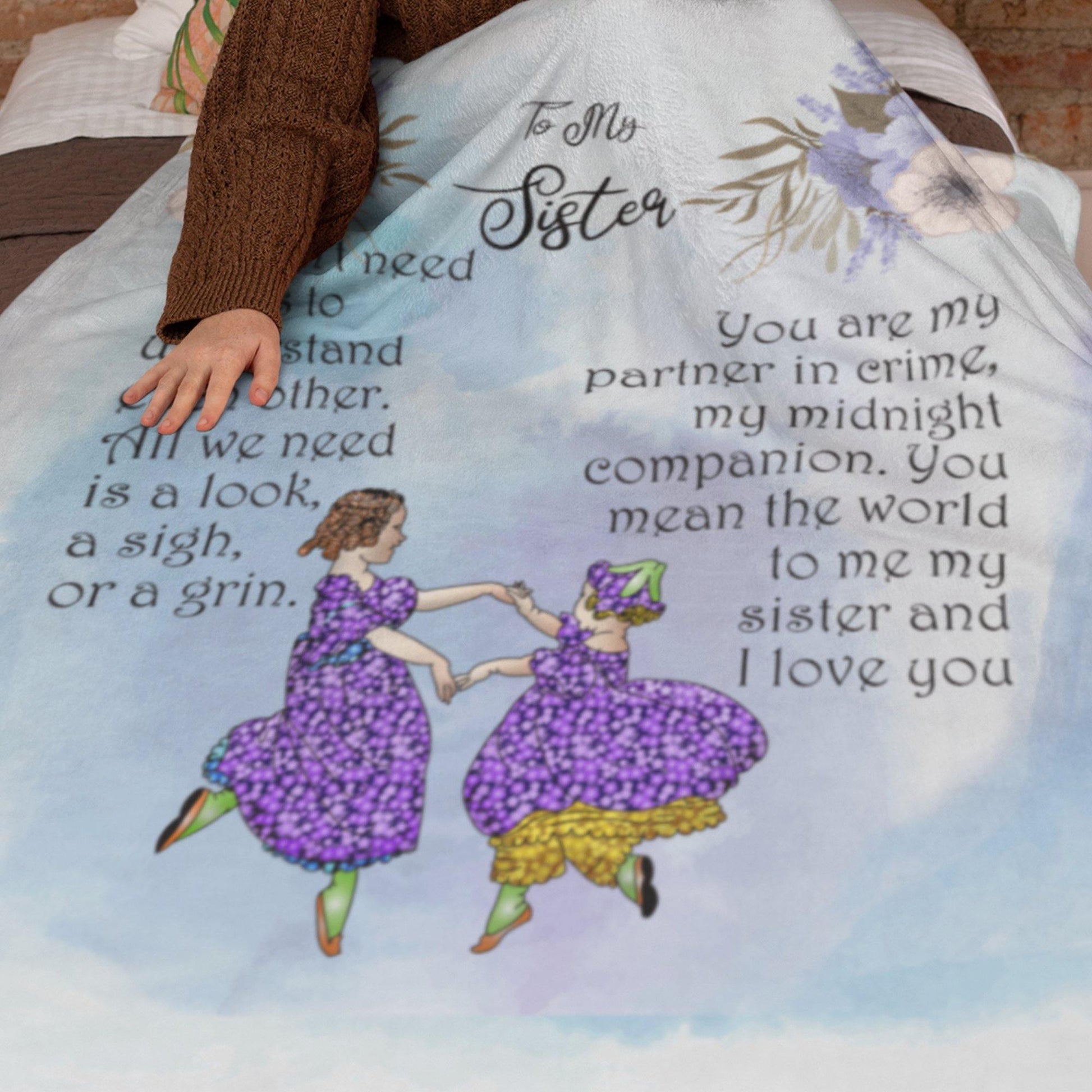 To My Sister Fleece Blanket, We Don't Need Words - Giftagic