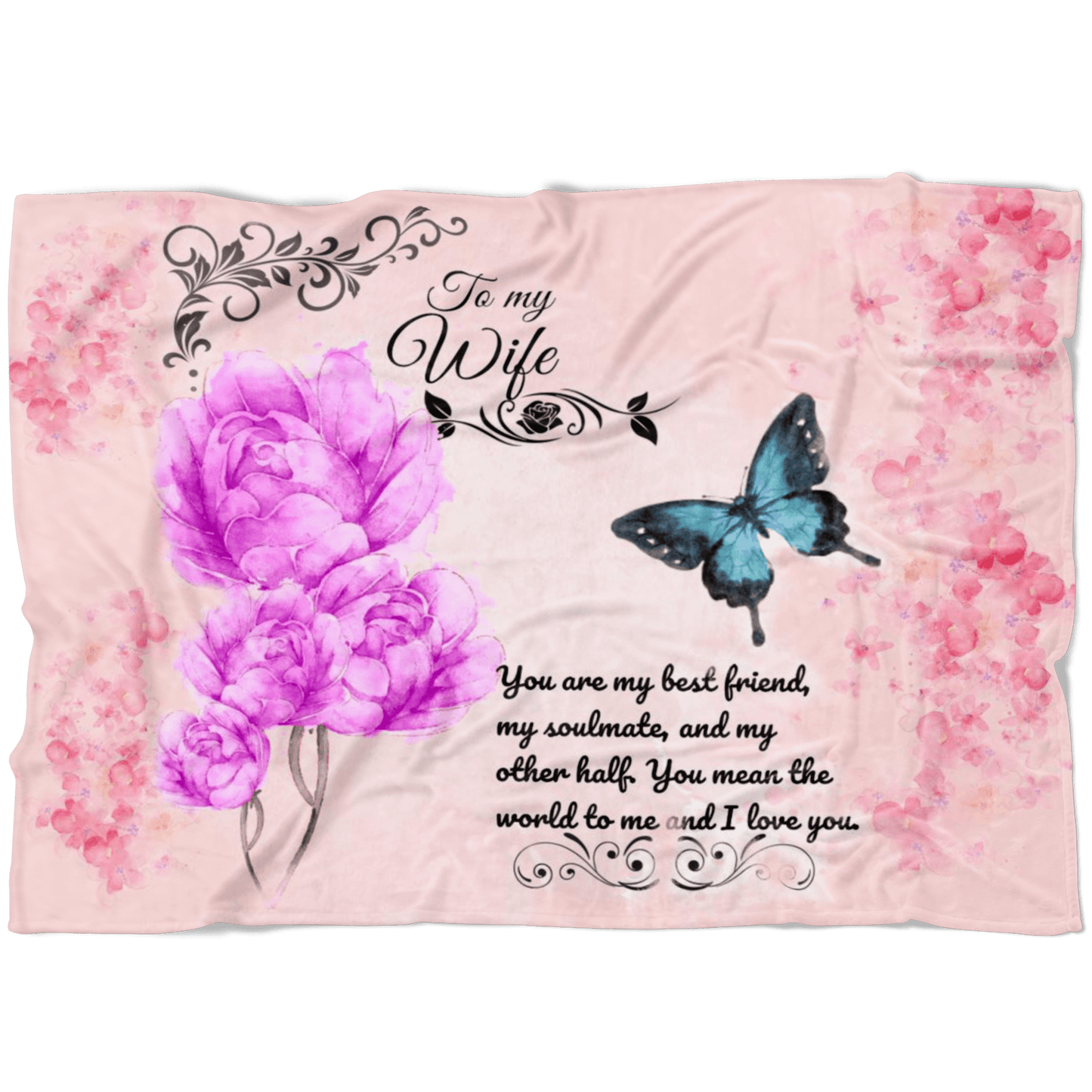 To My Wife Fleece Blanket, You Are My Best Friend, Thoughtful Gift From Husband - Giftagic
