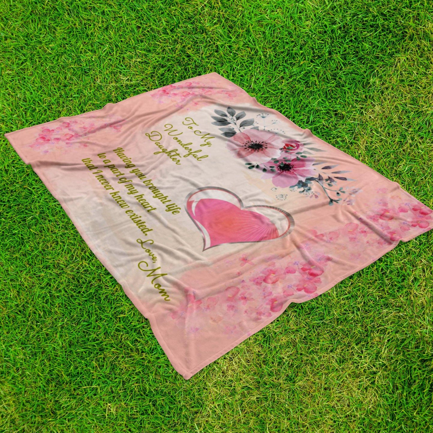 To My Wonderful Daughter Fleece Blanket - Giftagic